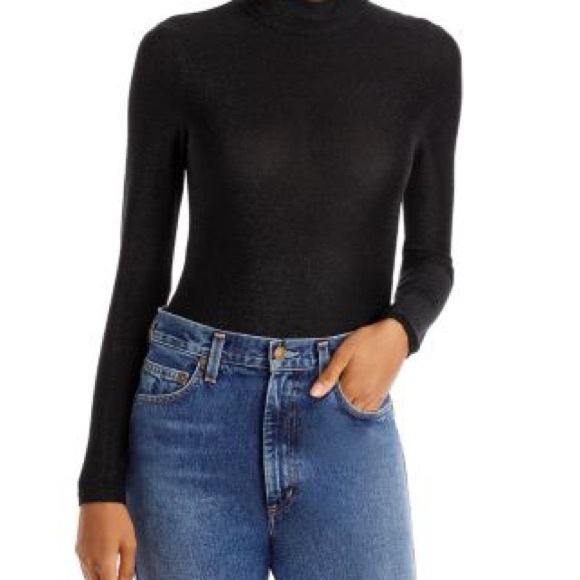 Bardot Tops - Bardot Black Long Sleeve Bodysuit NWT Small
